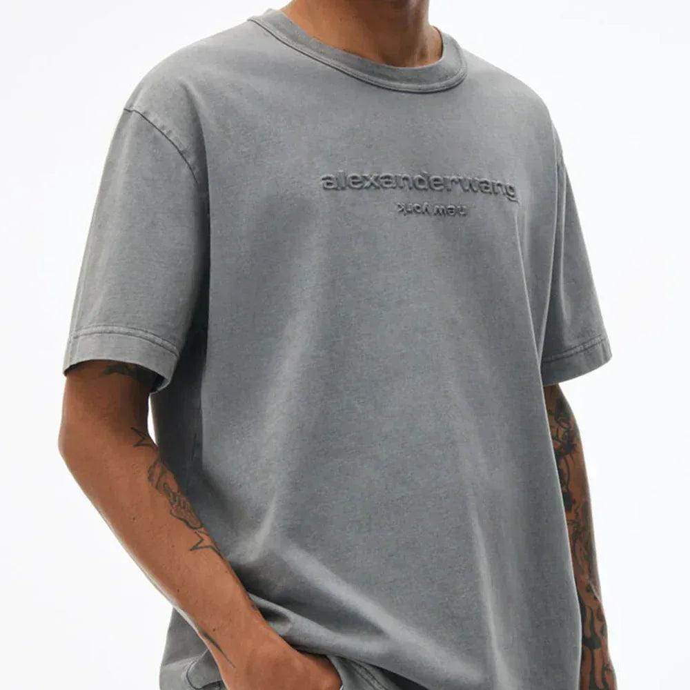 Embossed Logo Bi-Color Acid Tee - ALEXANDER WANG - VENTURER