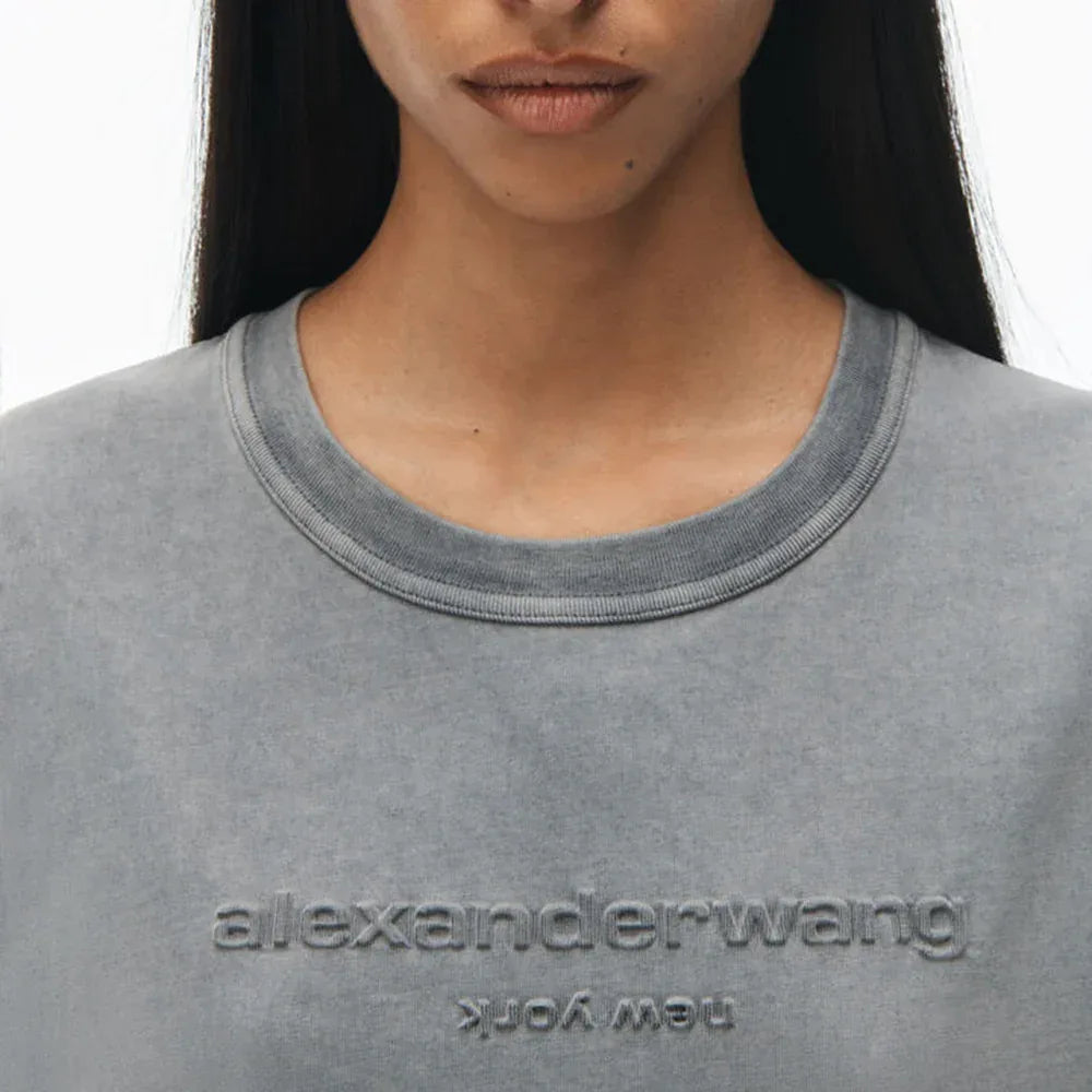 Embossed Logo Bi-Color Acid Tee - ALEXANDER WANG - VENTURER