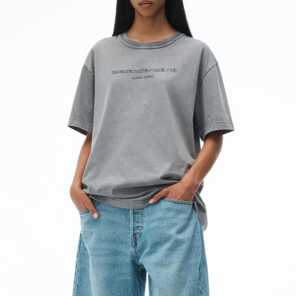 Embossed Logo Bi-Color Acid Tee - ALEXANDER WANG - VENTURER