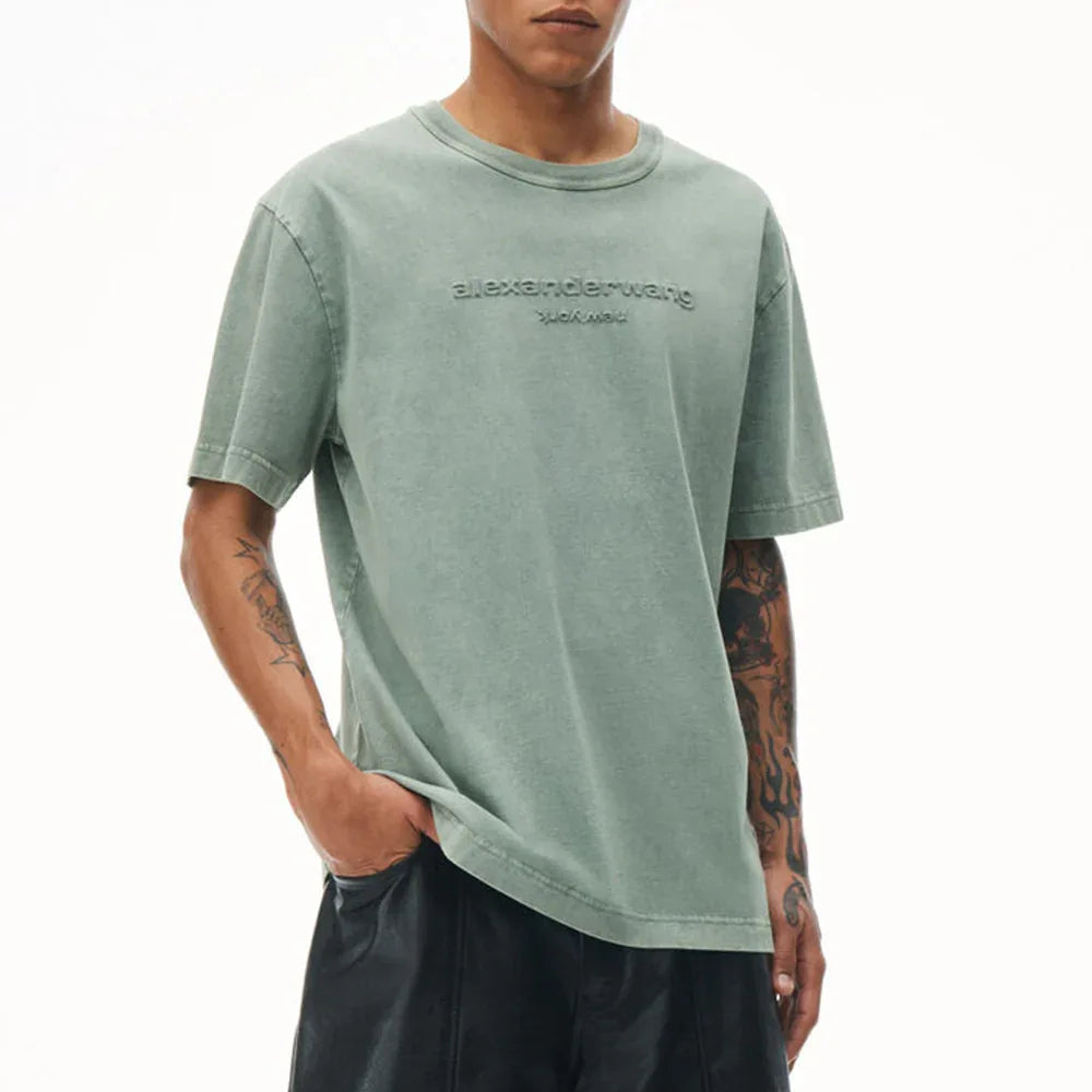 Embossed Logo Bi-Color Acid Tee - ALEXANDER WANG - VENTURER