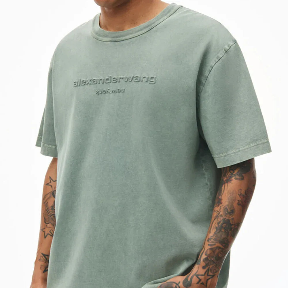 Embossed Logo Bi-Color Acid Tee - ALEXANDER WANG - VENTURER