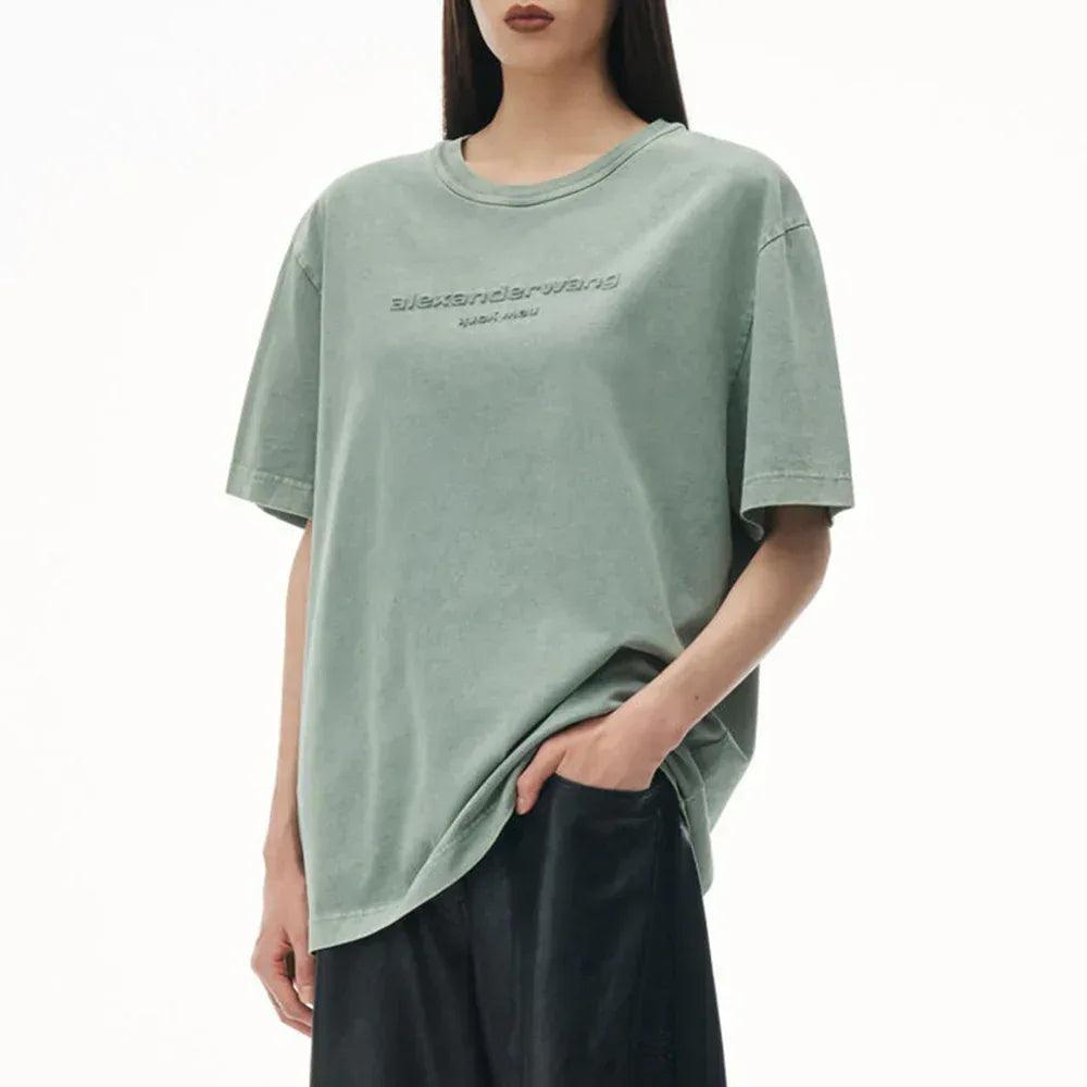Embossed Logo Bi-Color Acid Tee - ALEXANDER WANG - VENTURER