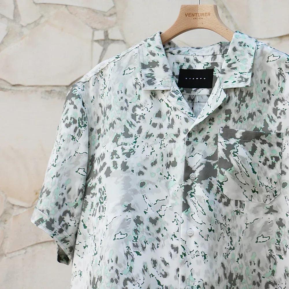 Ocean Leopard Camp Collar Buttondown - STAMPD - VENTURER