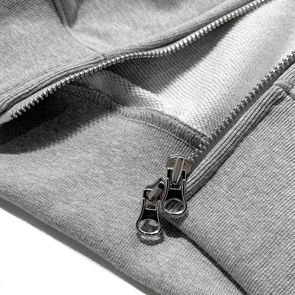 Big Chrome B Logo Track Line Zip Up Hoodie