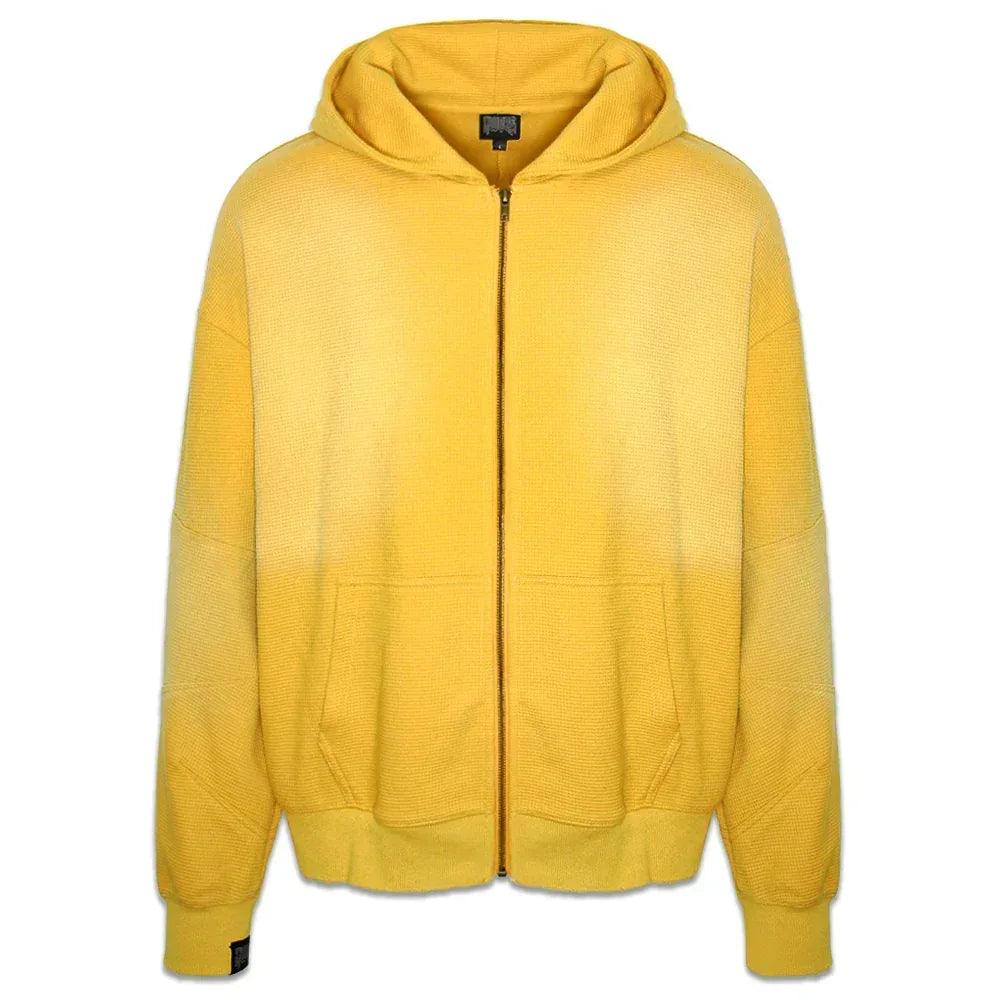 トップス XWORE DARTED ZIP HOODIE XWORE NYC(ウォー) 商品ページ - Darted Zip Up Hoodie - Yellow
