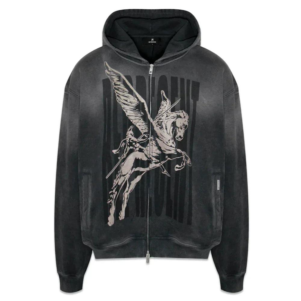 Represent Spirits マスコット ジップ パーカー エイジド REPRESENT （リプレゼント）商品ページ -Spirits Mascot Zip Hoodie