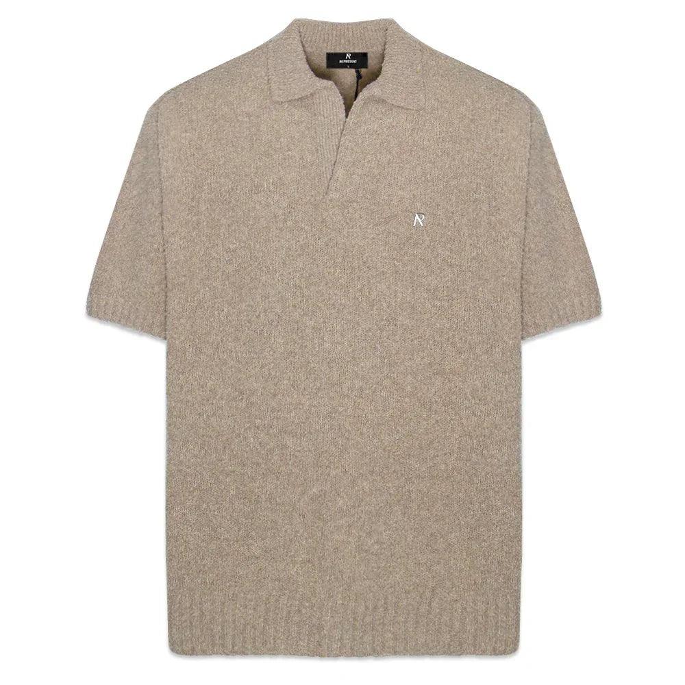 Boucle Textured Knit Polo - REPRESENT - VENTURER