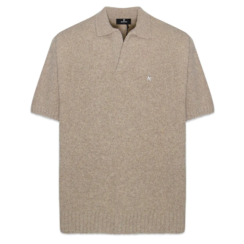 Boucle Textured Knit Polo - REPRESENT - VENTURER