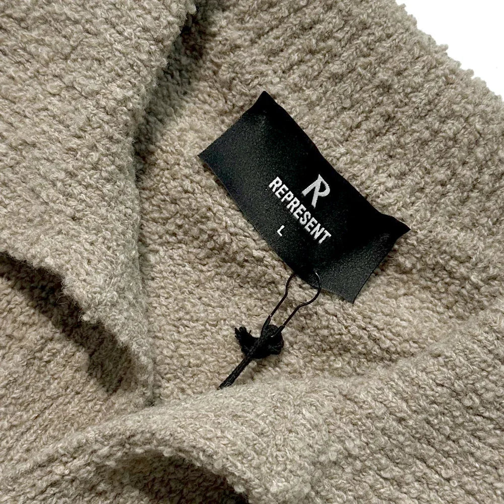 Boucle Textured Knit Polo - REPRESENT - VENTURER