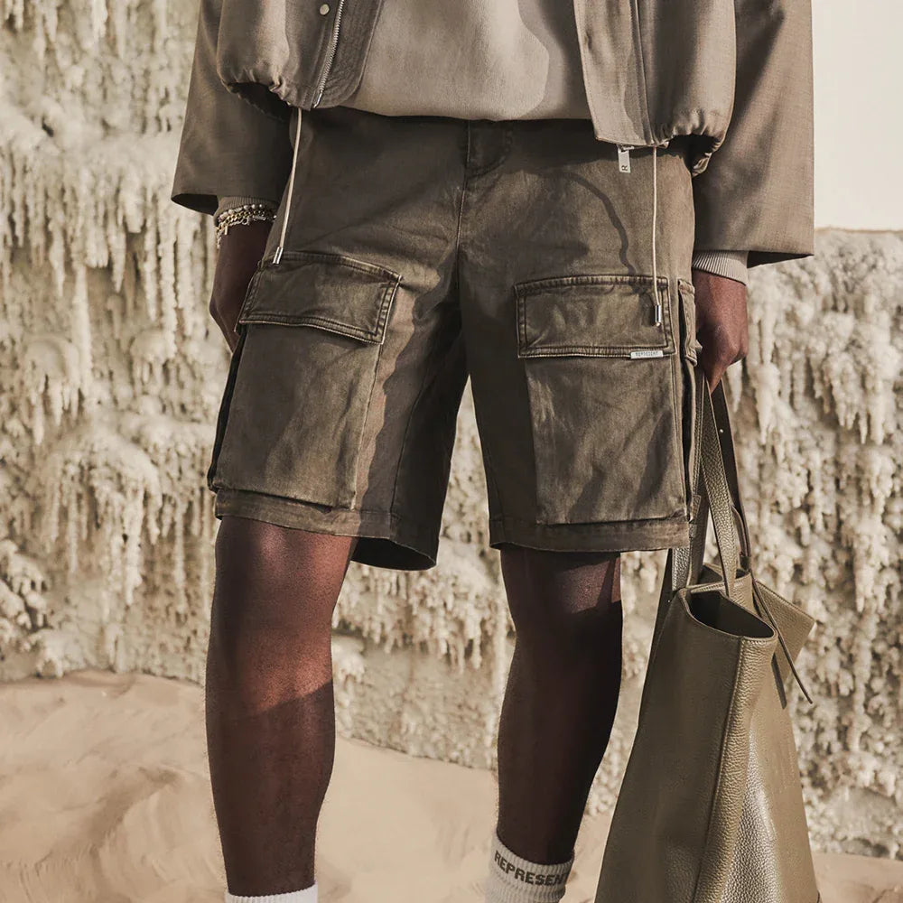 Washed Cargo Shorts - REPRESENT - VENTURER
