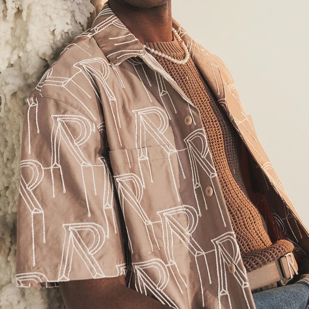 Embroidered Initial Overshirt - REPRESENT - VENTURER