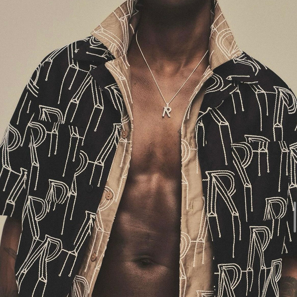 Embroidered Initial Overshirt