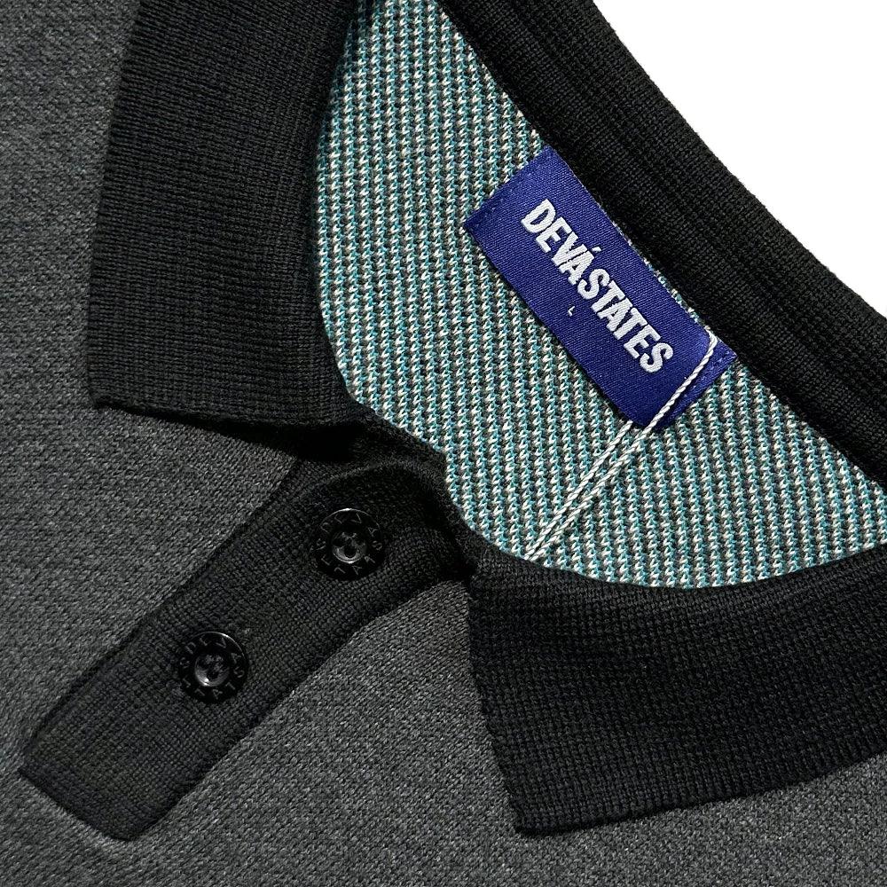Chain Jacquard Knit Polo Shirt