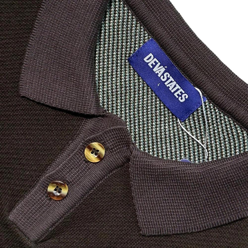 Chain Jacquard Knit Polo Shirt