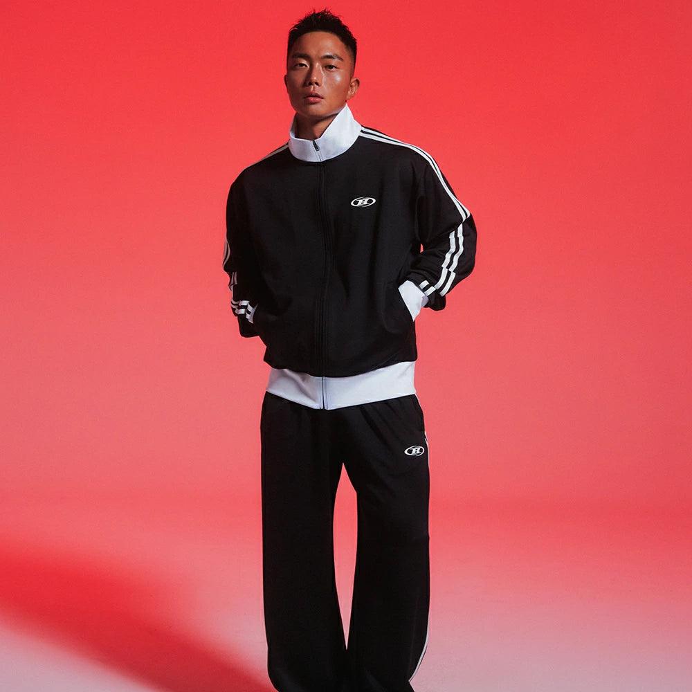Track Line Zip Up Jeresy Jacket