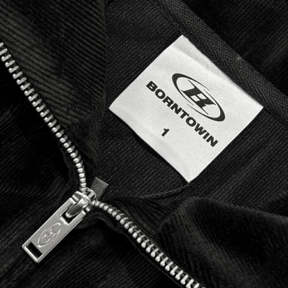 Big Chrome Velour Half Zip Up