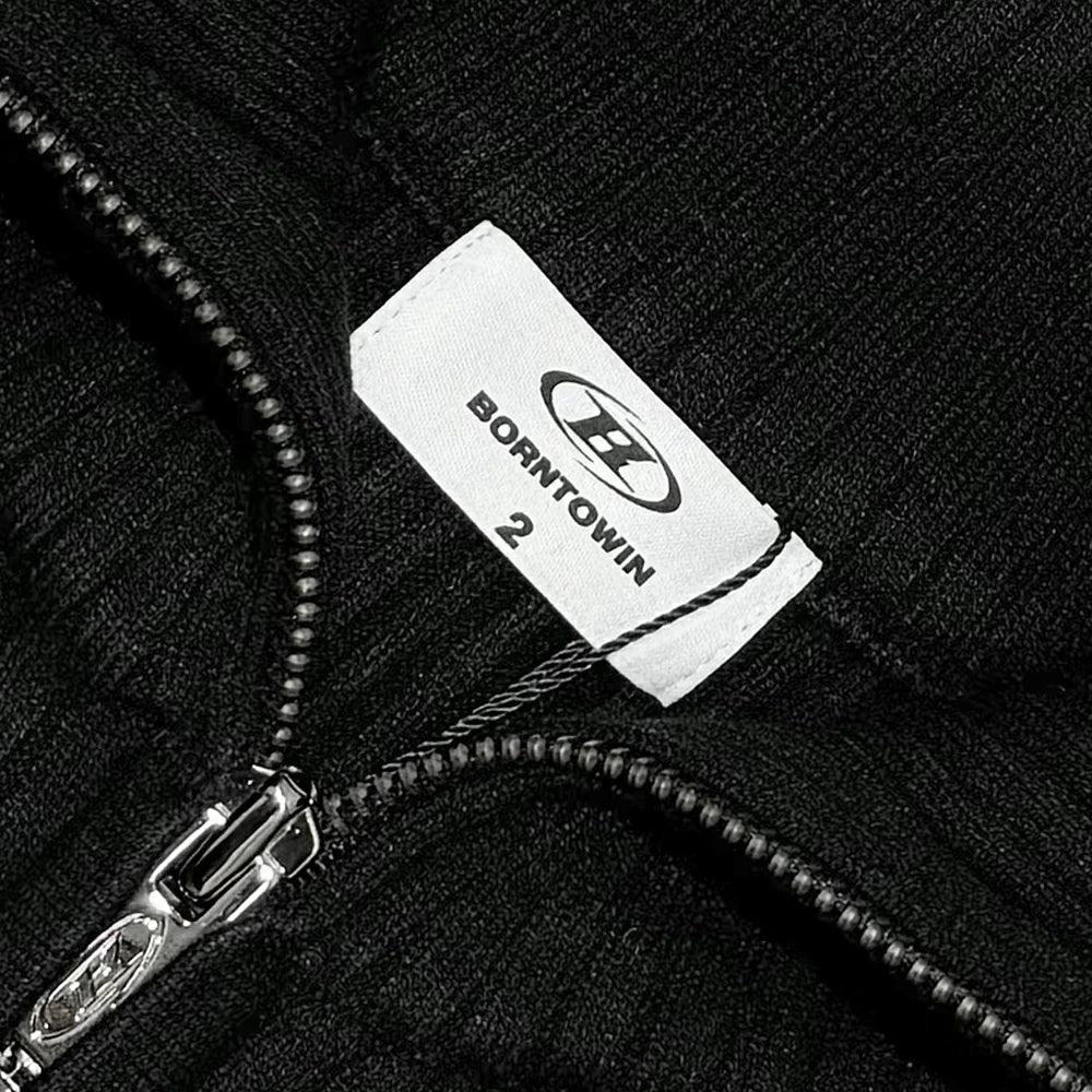 Muscle Fit Full Zip-Up Knit