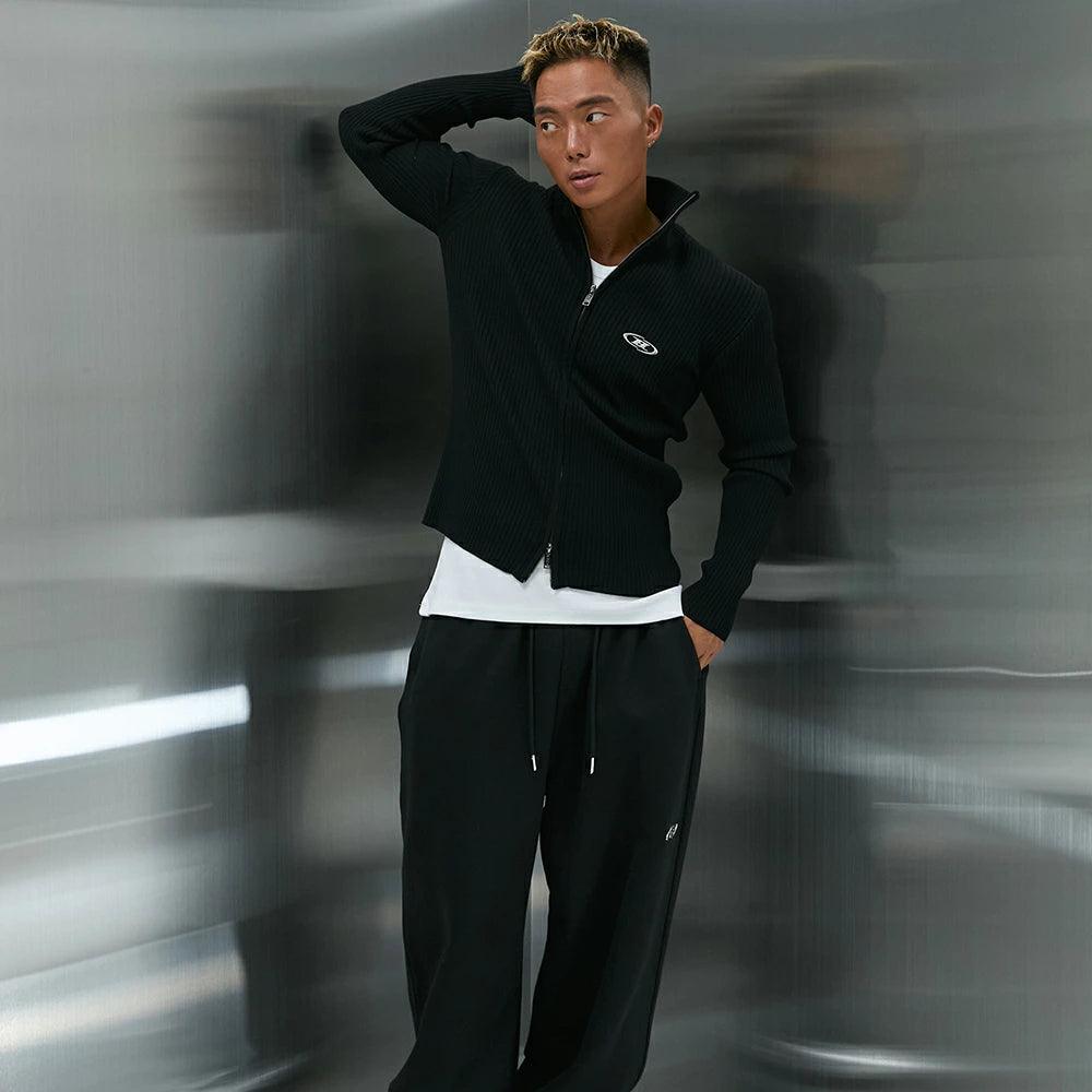 Muscle Fit Full Zip-Up Knit