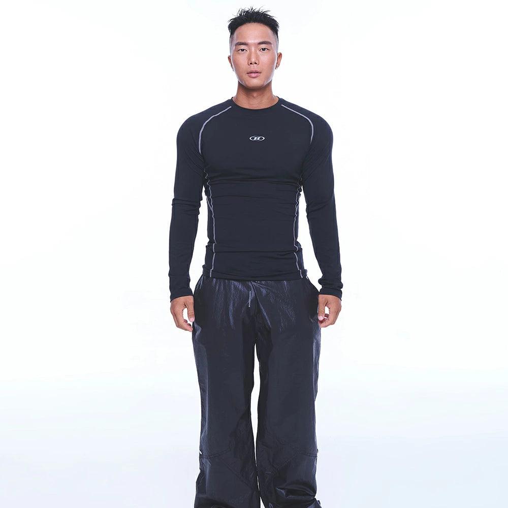B Logo Raglan Muscle Fit Long Sleeve