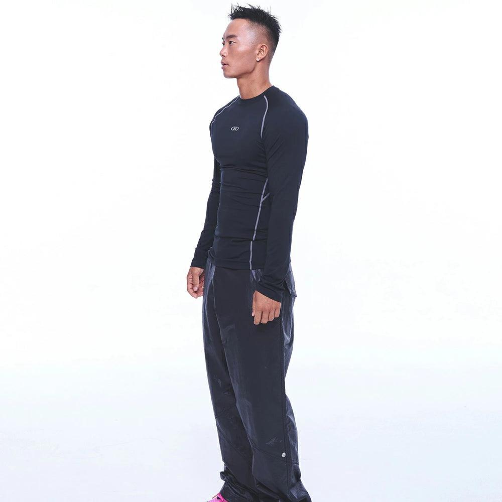 B Logo Raglan Muscle Fit Long Sleeve