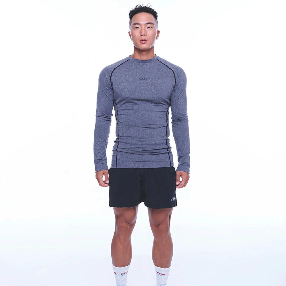 B Logo Raglan Muscle Fit Long Sleeve