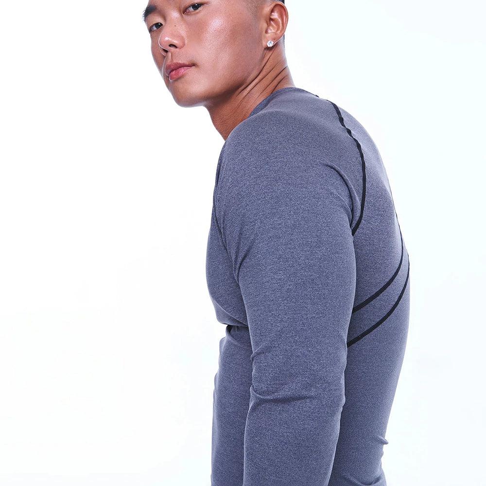 B Logo Raglan Muscle Fit Long Sleeve