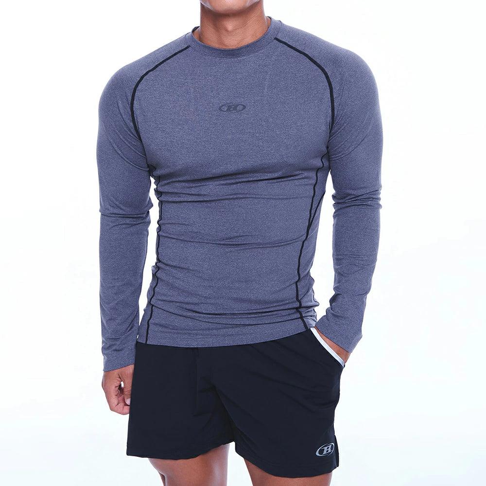 B Logo Raglan Muscle Fit Long Sleeve