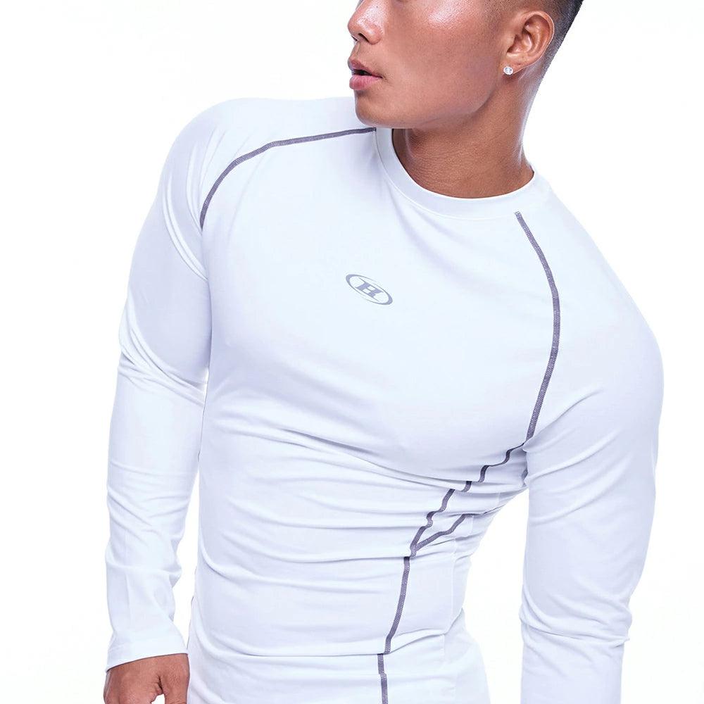 B Logo Raglan Muscle Fit Long Sleeve
