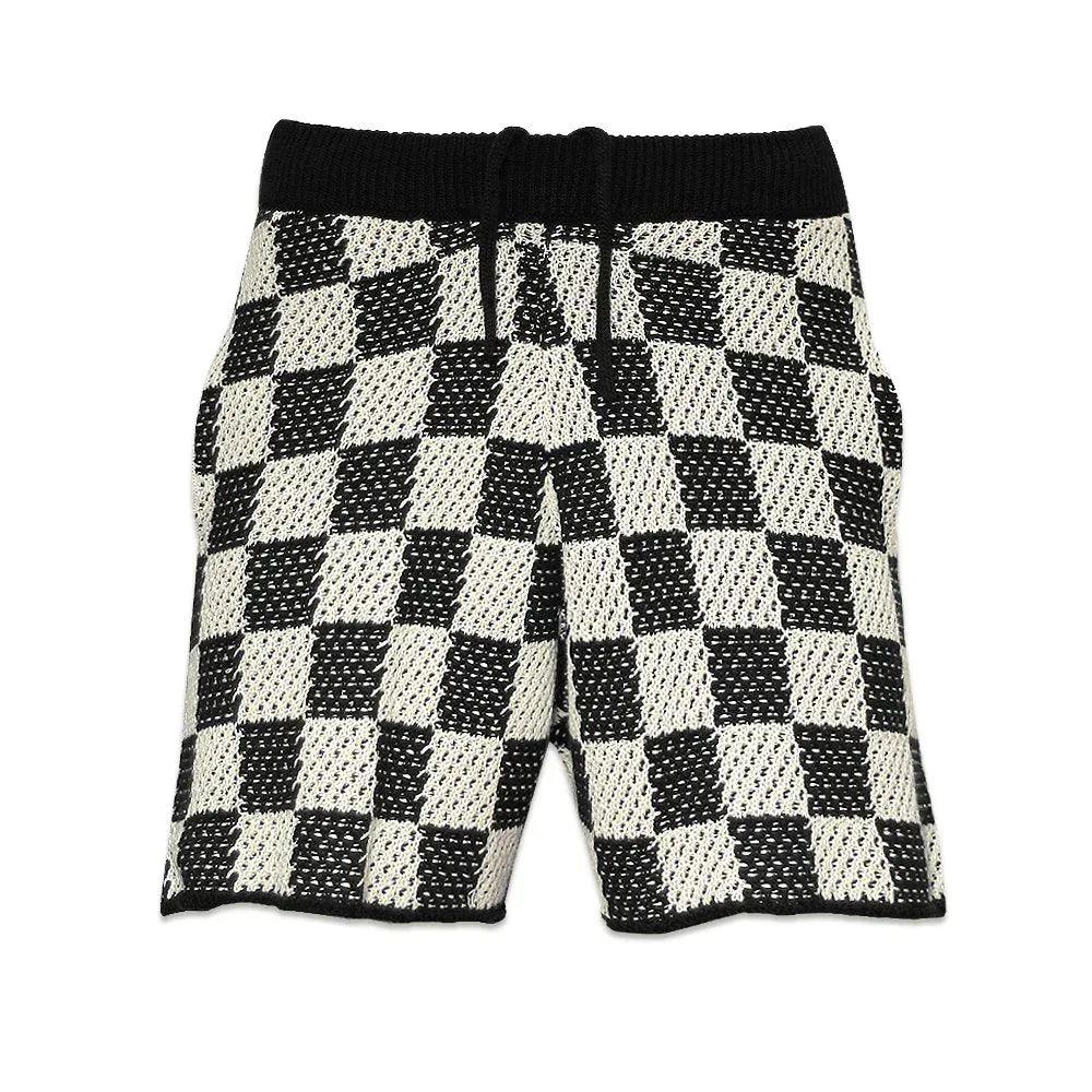 Checkered Crochet Shorts - ASKYURSELF - VENTURER