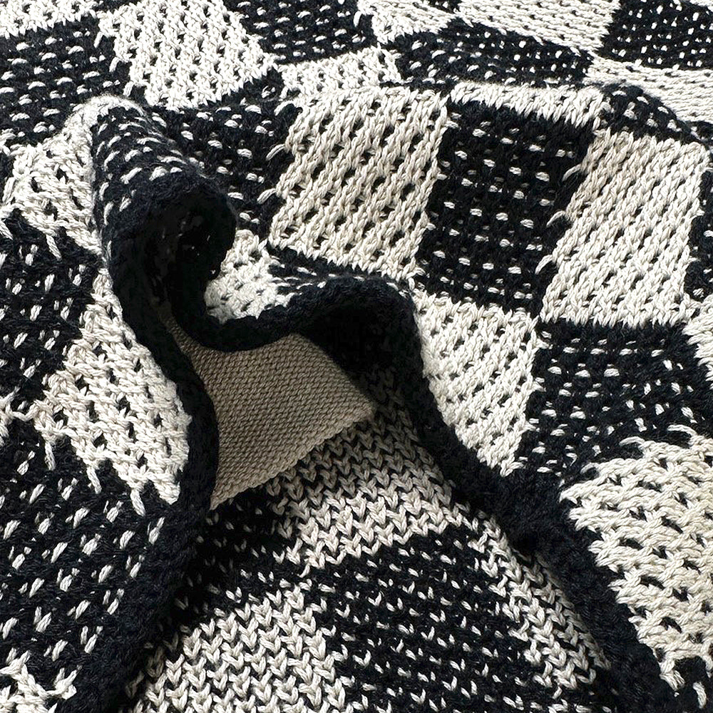 Checkered Crochet Shorts