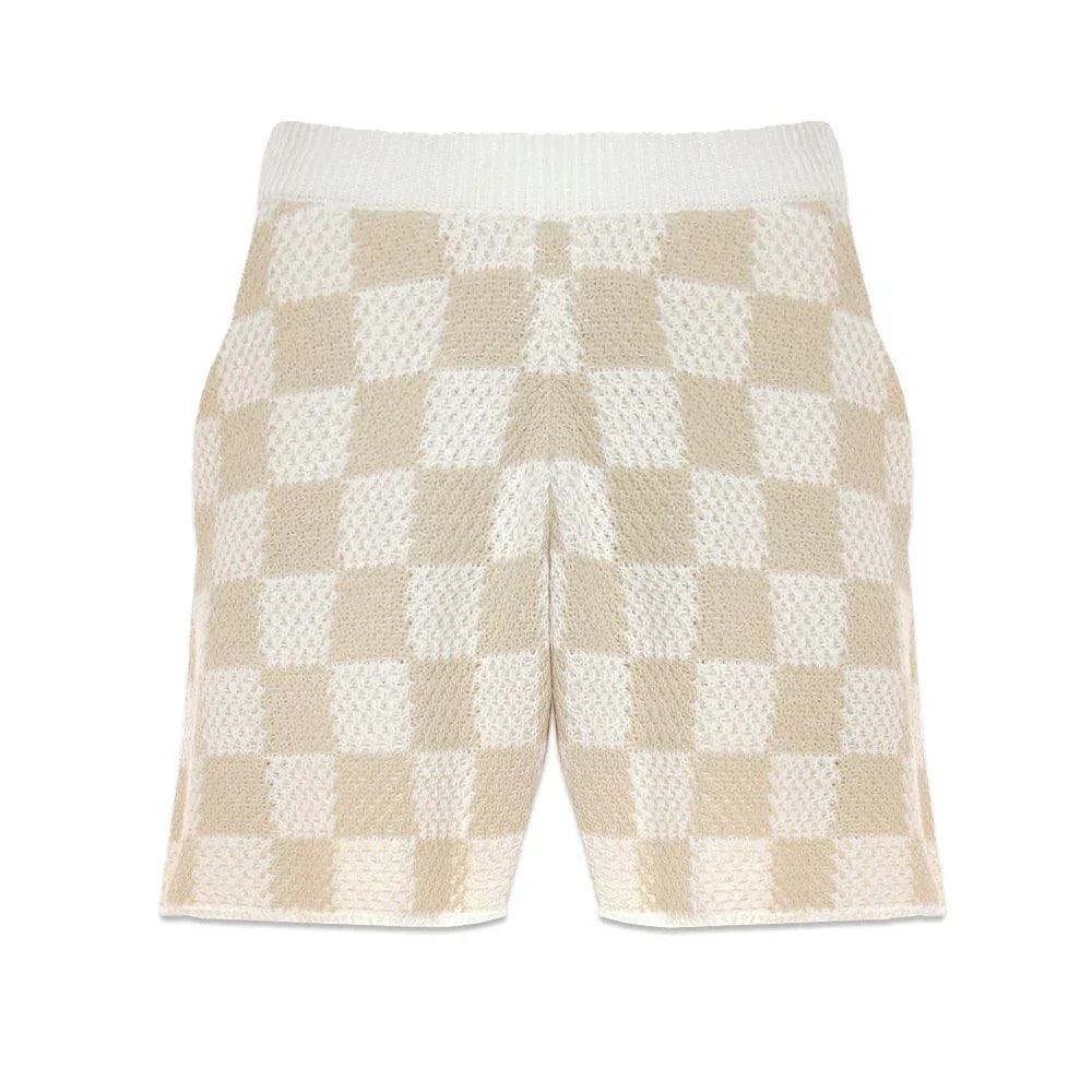 Checkered Crochet Shorts - ASKYURSELF - VENTURER