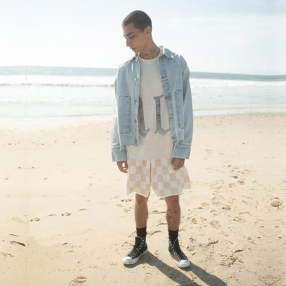 Checkered Crochet Shorts - ASKYURSELF - VENTURER