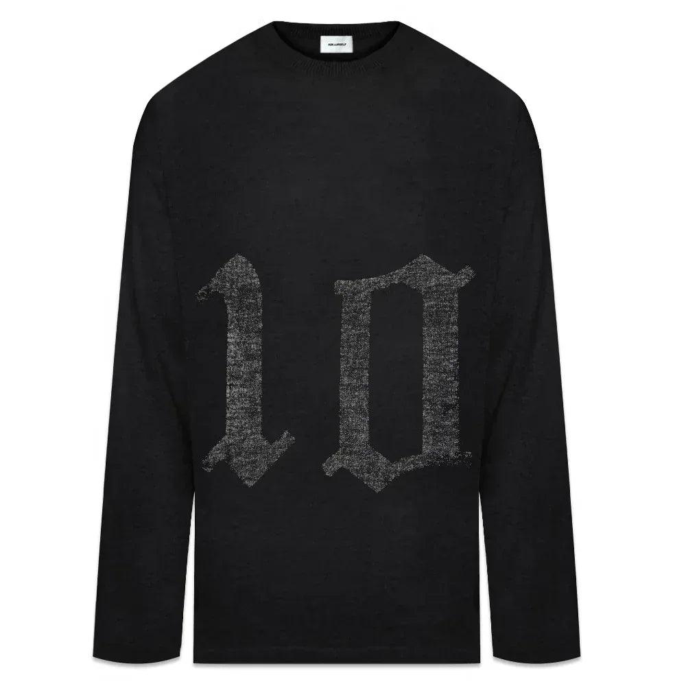 【ASKYURSELF】Knit Mesh LS Jersey ニット BLK ASKYURSELF (アスクユアセルフ)商品ページ - Football Knit Mesh
