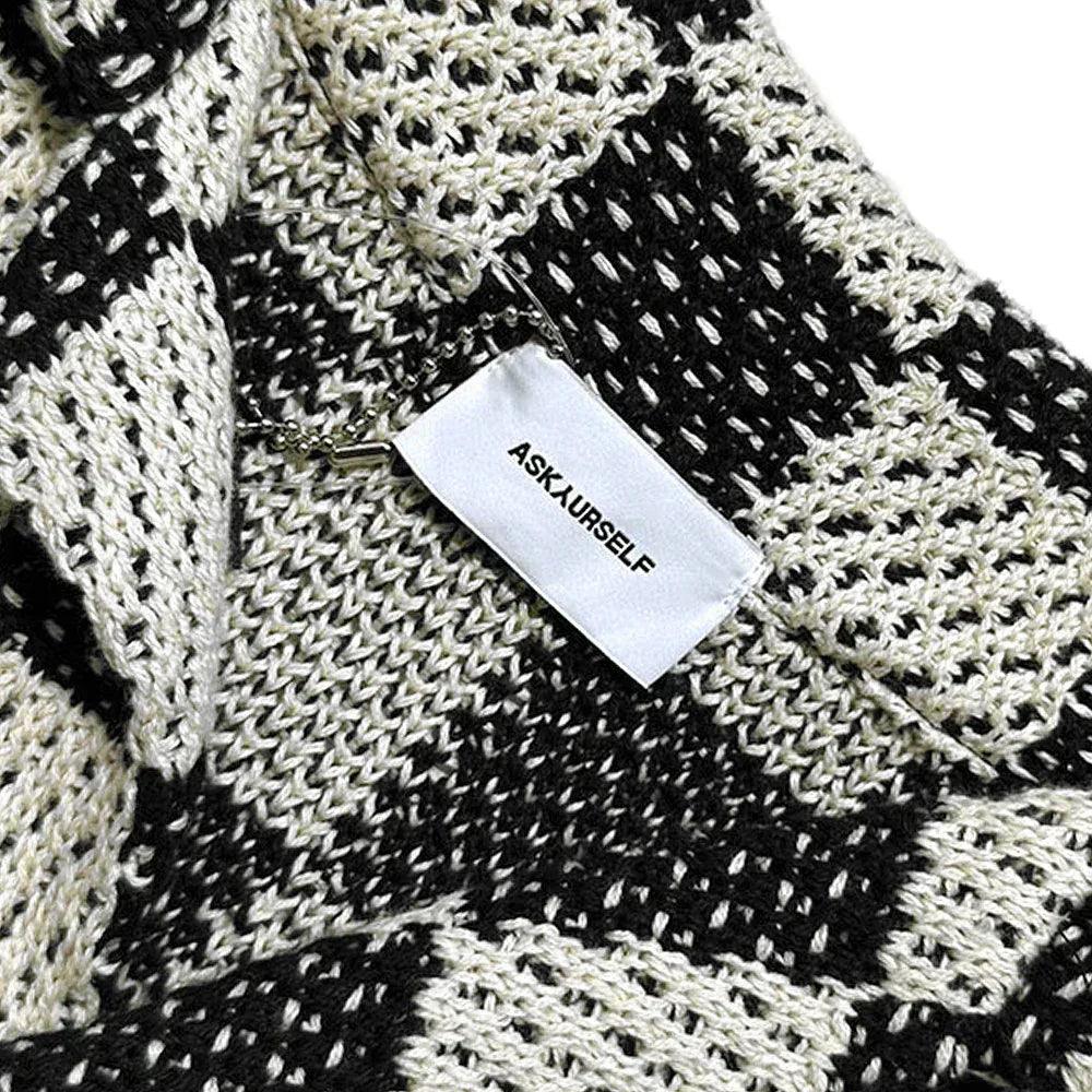 Checkered Crochet Shirt - ASKYURSELF - VENTURER