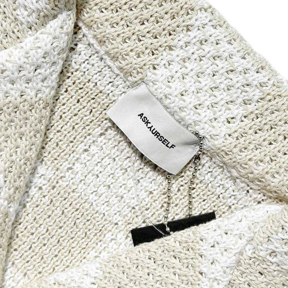 Checkered Crochet Shirt - ASKYURSELF - VENTURER