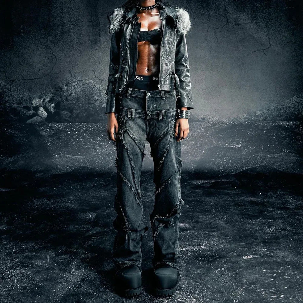 00 Knight Club Baggy Flare Jeans - COZY WORLDWIDE - VENTURER