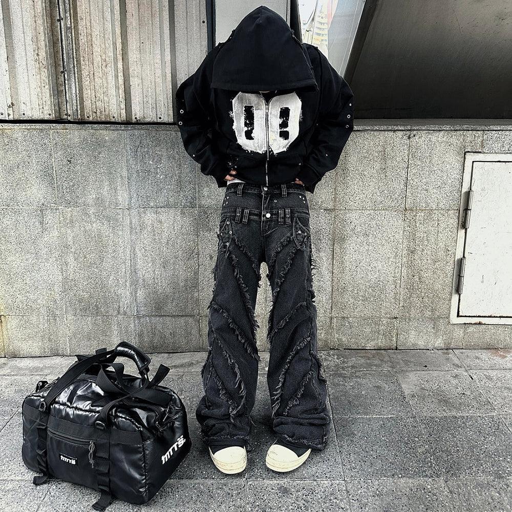 00 Knight Club Baggy Flare Jeans - COZY WORLDWIDE - VENTURER