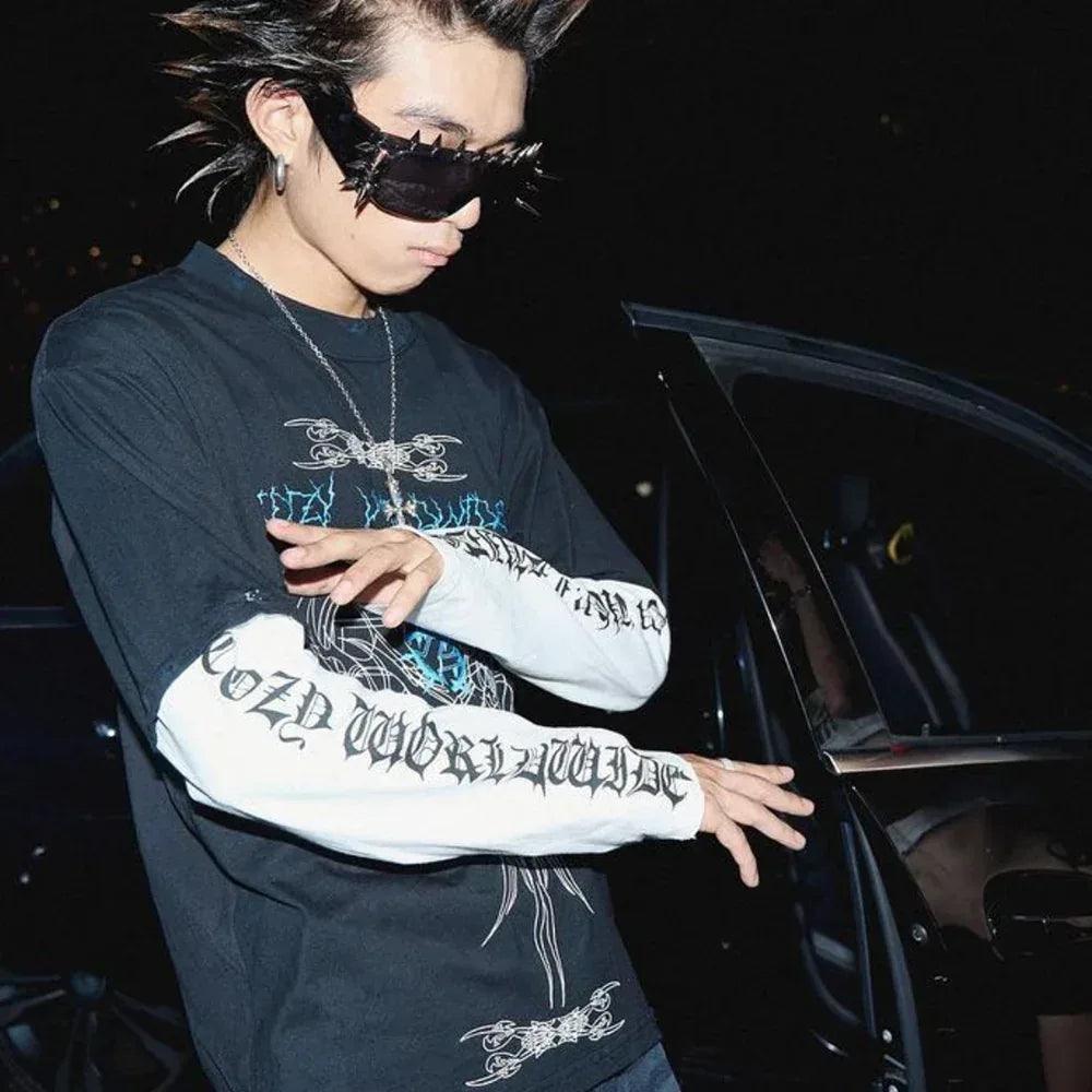 Arkham Distressed LS T-Shirt - COZY WORLDWIDE - VENTURER