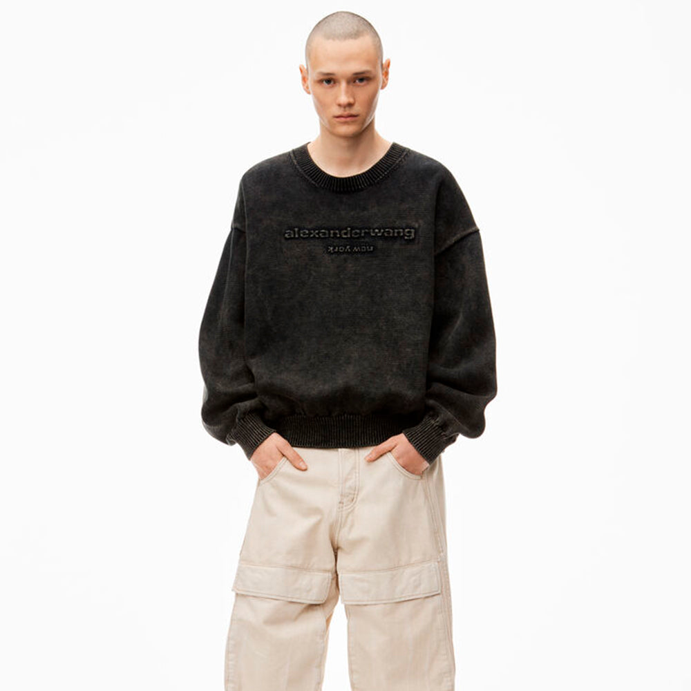 Emboss Logo Oversized Pullover