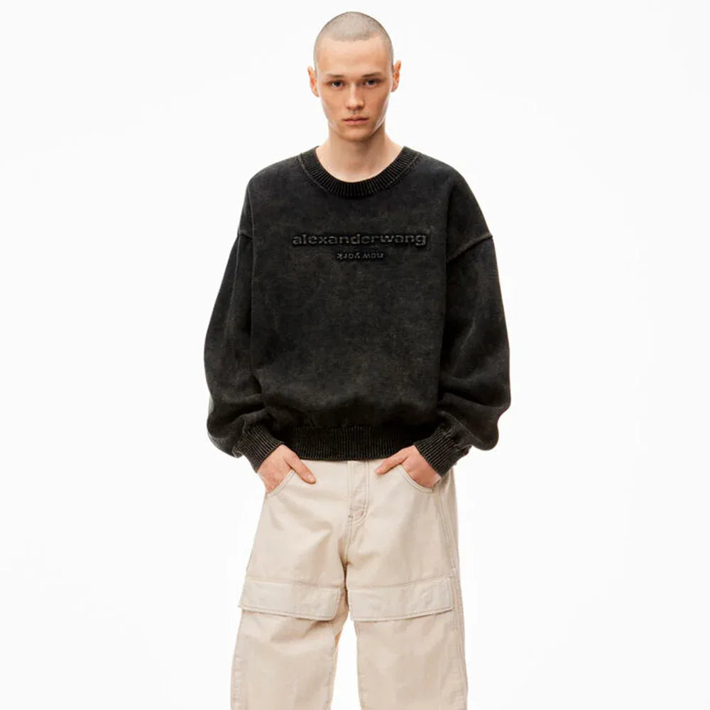 Emboss Logo Oversized Pullover - ALEXANDER WANG - VENTURER