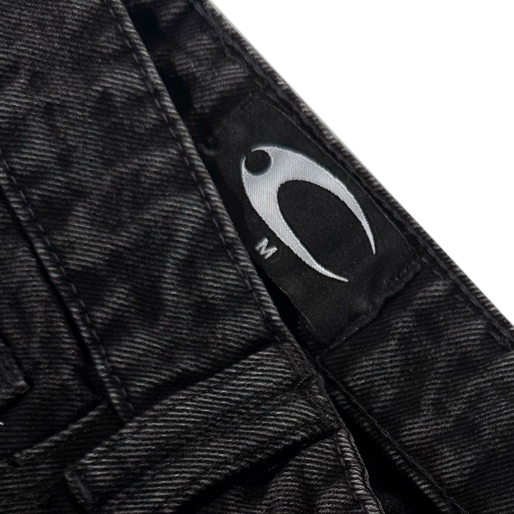 CZ Rhinestone Washed Jeans