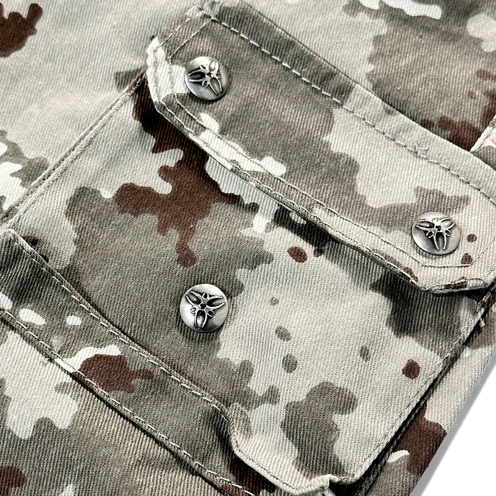 005 Mily Camo Flag Cargo Pants