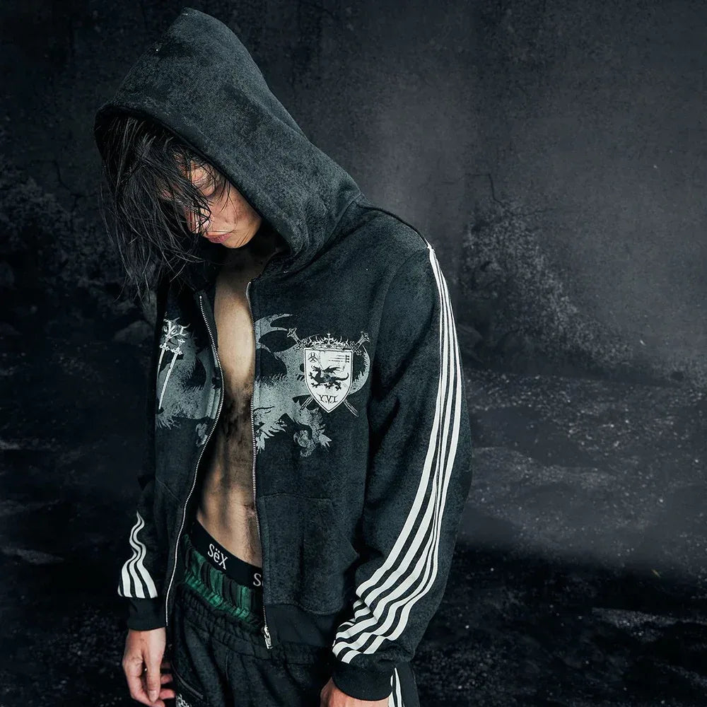 Royal Knight Club Waxed Hoodie - COZY WORLDWIDE - VENTURER