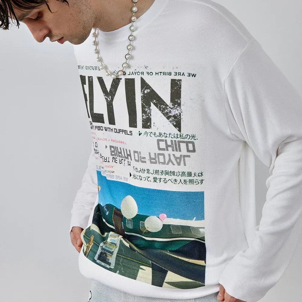 Private Airplane LS T-Shirt - BIRTH OF ROYAL CHILD - VENTURER