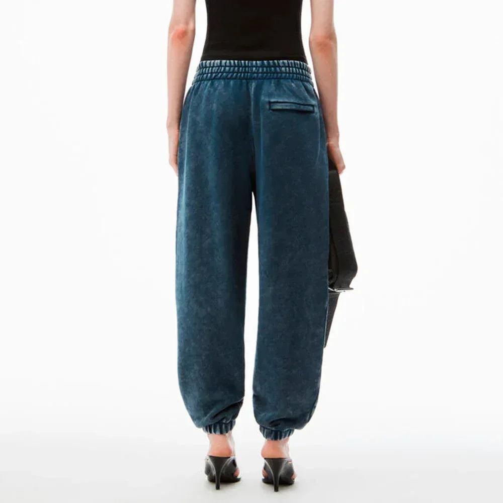 Puff Paint Logo Essential Terry Sweatpants - ALEXANDER WANG - VENTURER