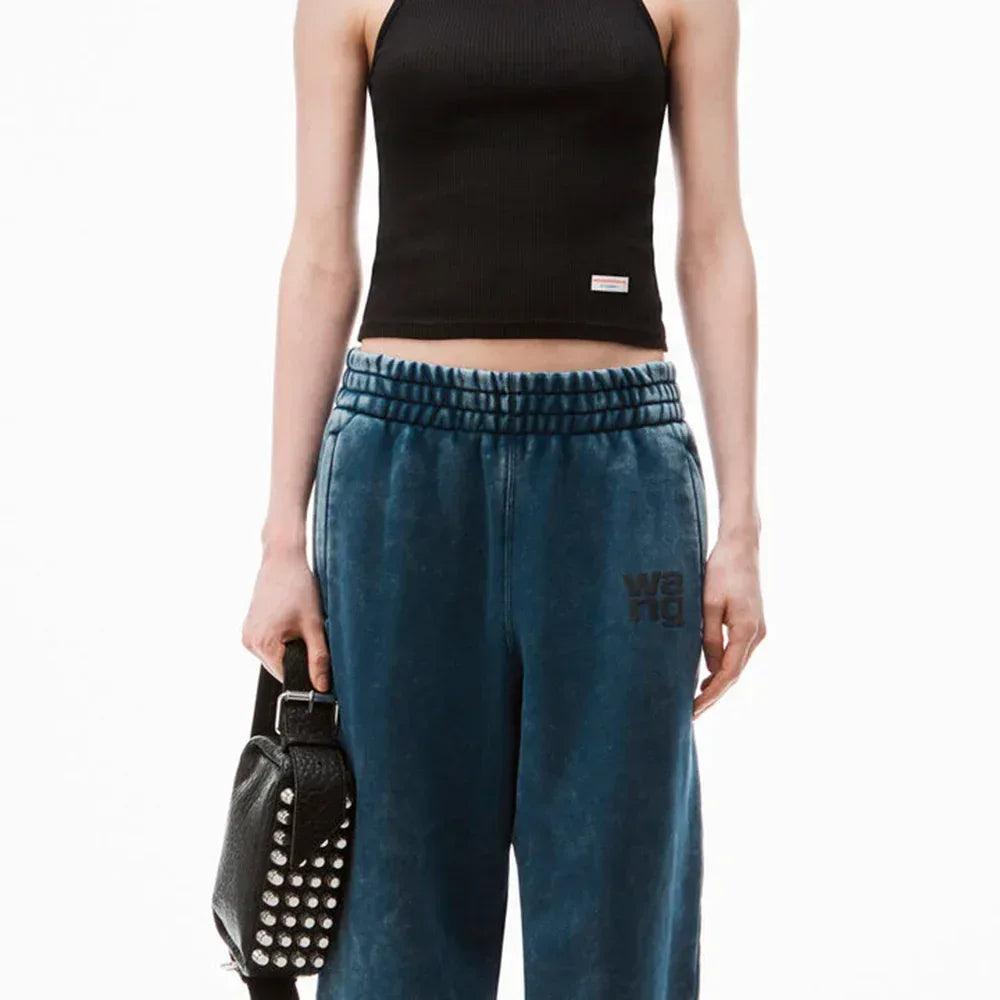 Puff Paint Logo Essential Terry Sweatpants - ALEXANDER WANG - VENTURER
