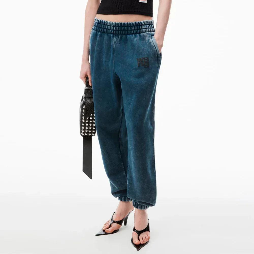 Puff Paint Logo Essential Terry Sweatpants - ALEXANDER WANG - VENTURER