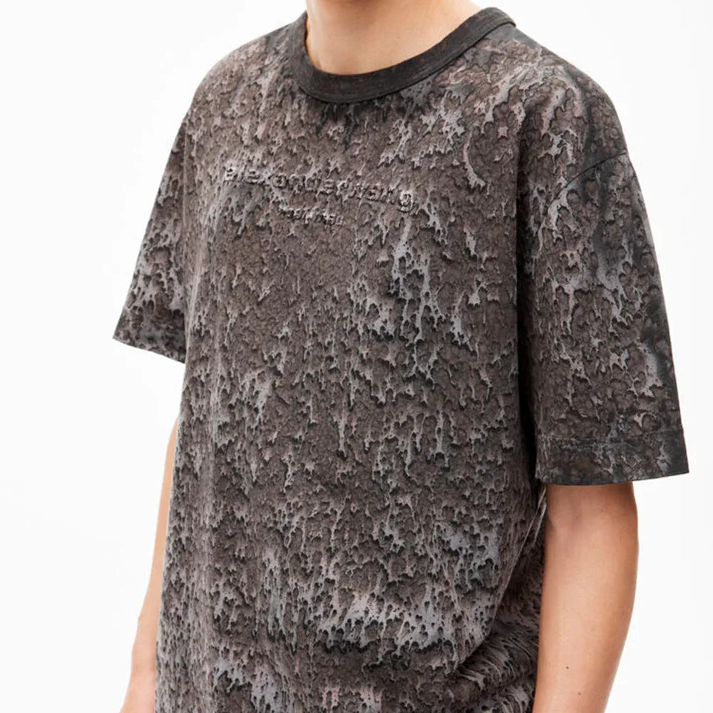 Embossed Logo Splatter Wash Tee - ALEXANDER WANG - VENTURER