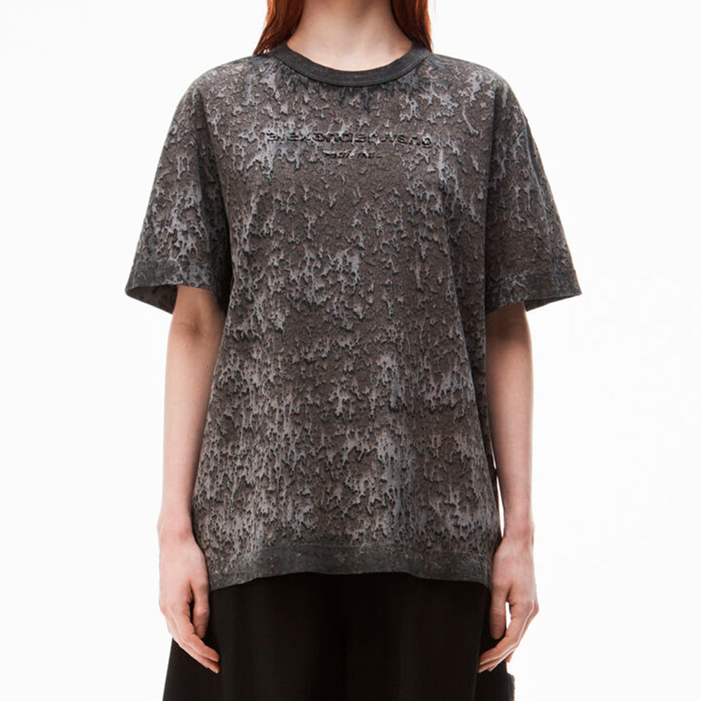 Embossed Logo Splatter Wash Tee