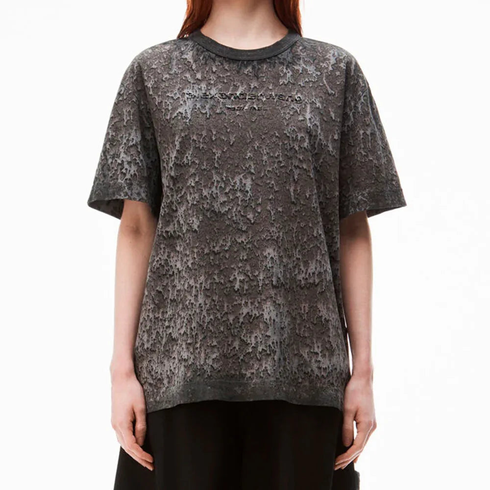 Embossed Logo Splatter Wash Tee - ALEXANDER WANG - VENTURER
